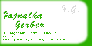 hajnalka gerber business card